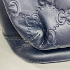 Gucci Belt Bag Guccissima Leather Navy Silver — view 8