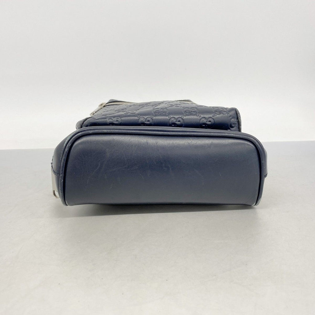 Gucci Belt Bag Guccissima Leather Navy Silver — view 3