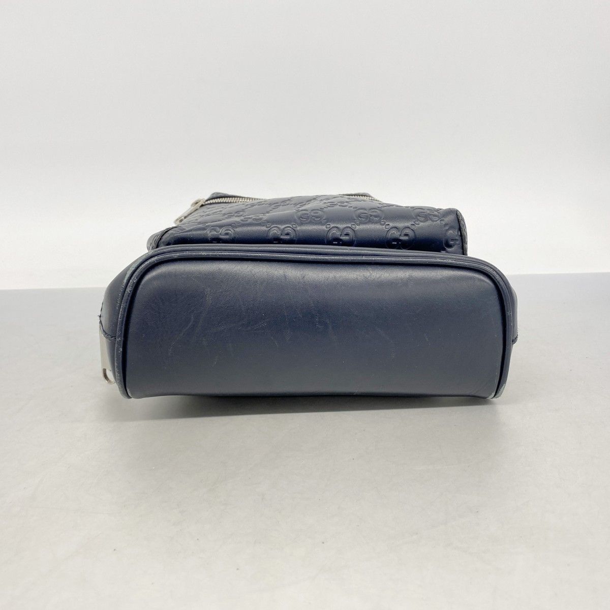 Gucci Belt Bag Guccissima Leather Navy Silver — view 3