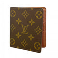 Louis Vuitton Billfold Monogram Portobier 10 Cult Cles Brown Wallet
