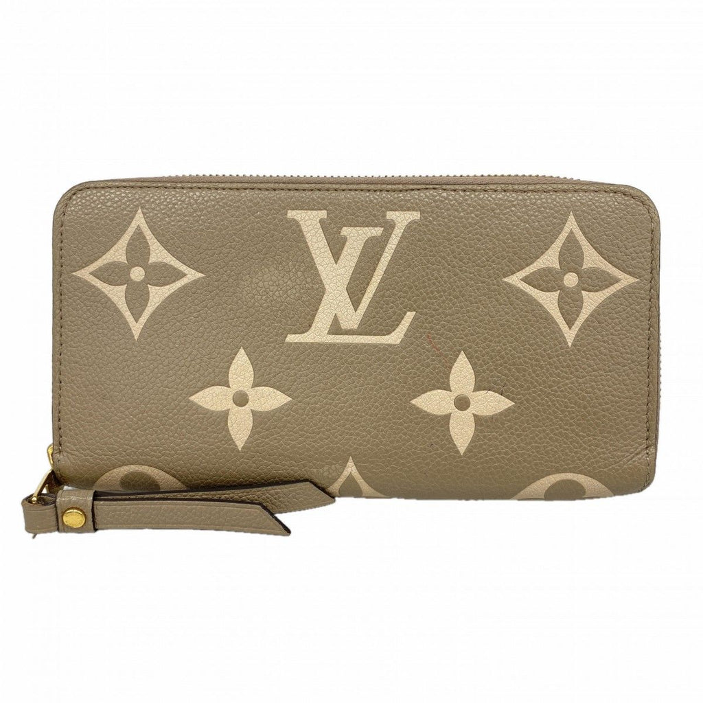 Louis Vuitton Wallet Monogram Empreinte Bicolor Zippy Tourterelle le Cream