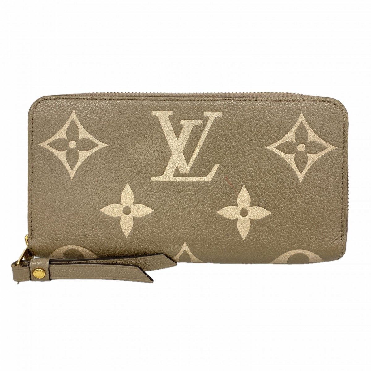 Louis Vuitton Wallet Monogram Empreinte Bicolor Zippy Tourterelle le Cream