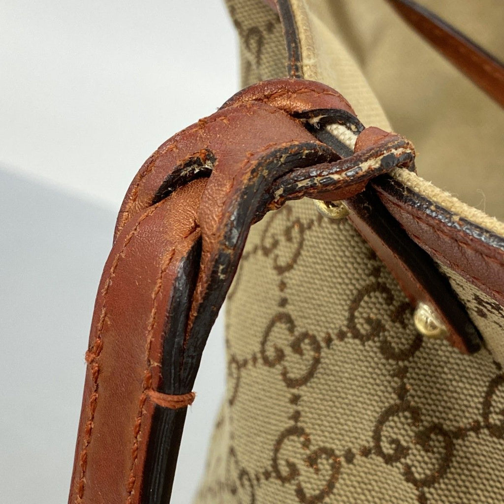 Gucci Tote GG Canvas Brown Gold — view 7