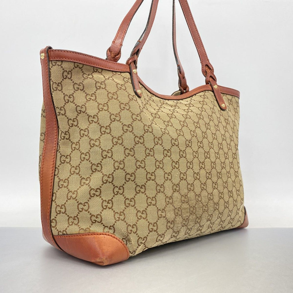 Gucci Tote GG Canvas Brown Gold — view 2