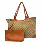 Gucci Tote GG Canvas Brown Gold