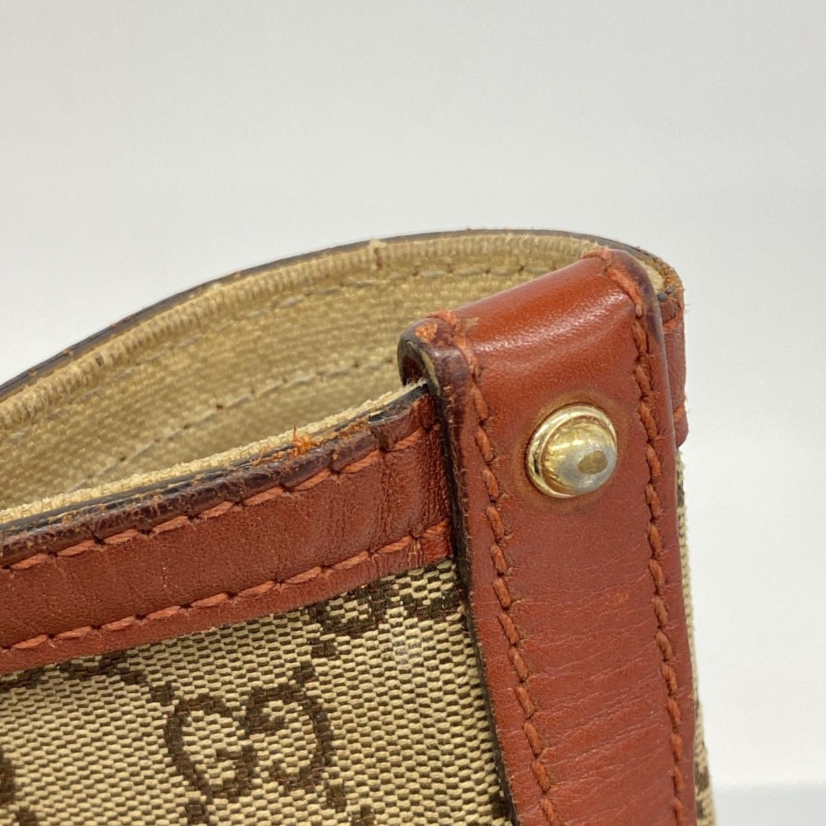 Gucci Tote GG Canvas Brown Gold — view 9