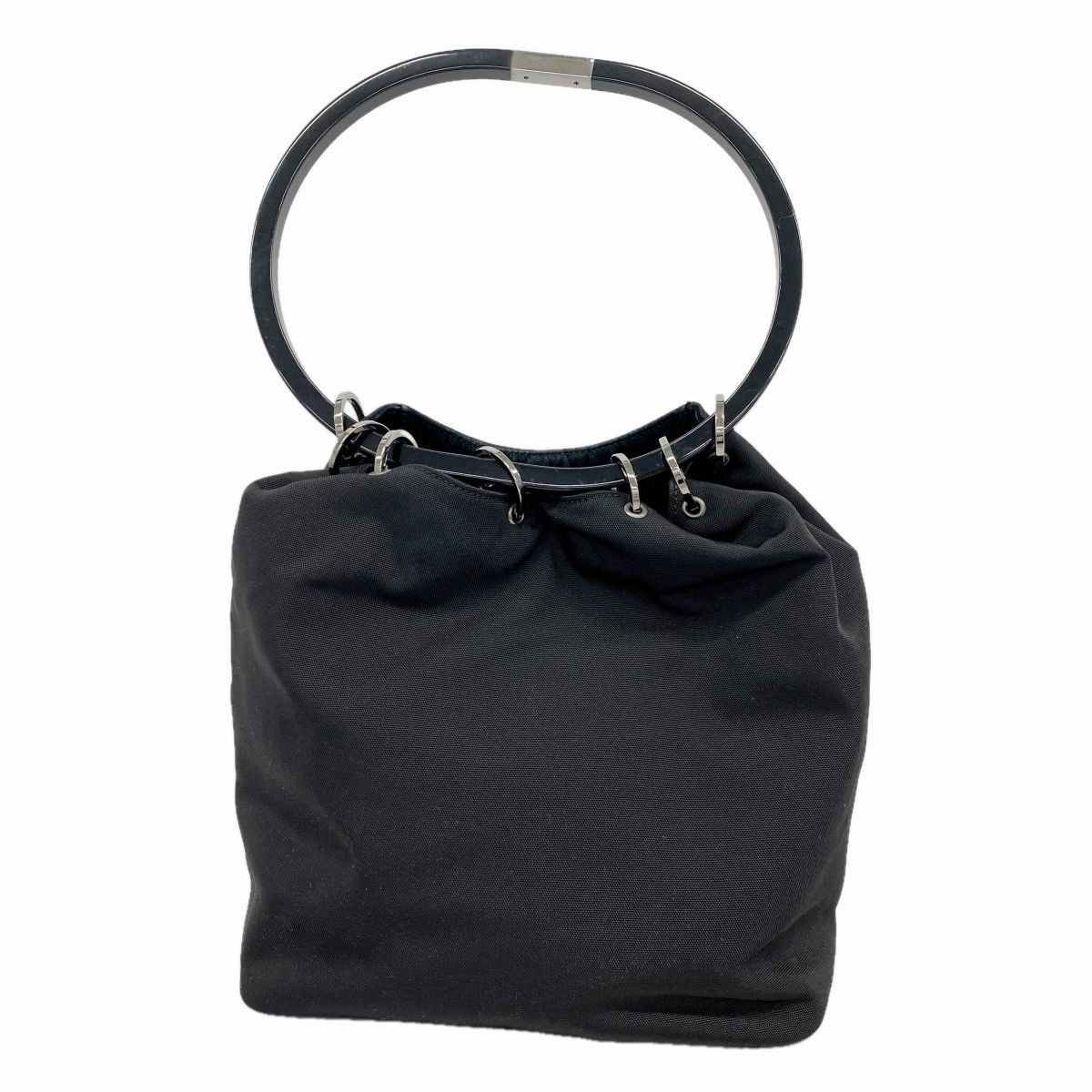 Gucci Handbag 001 Nylon Black Silver