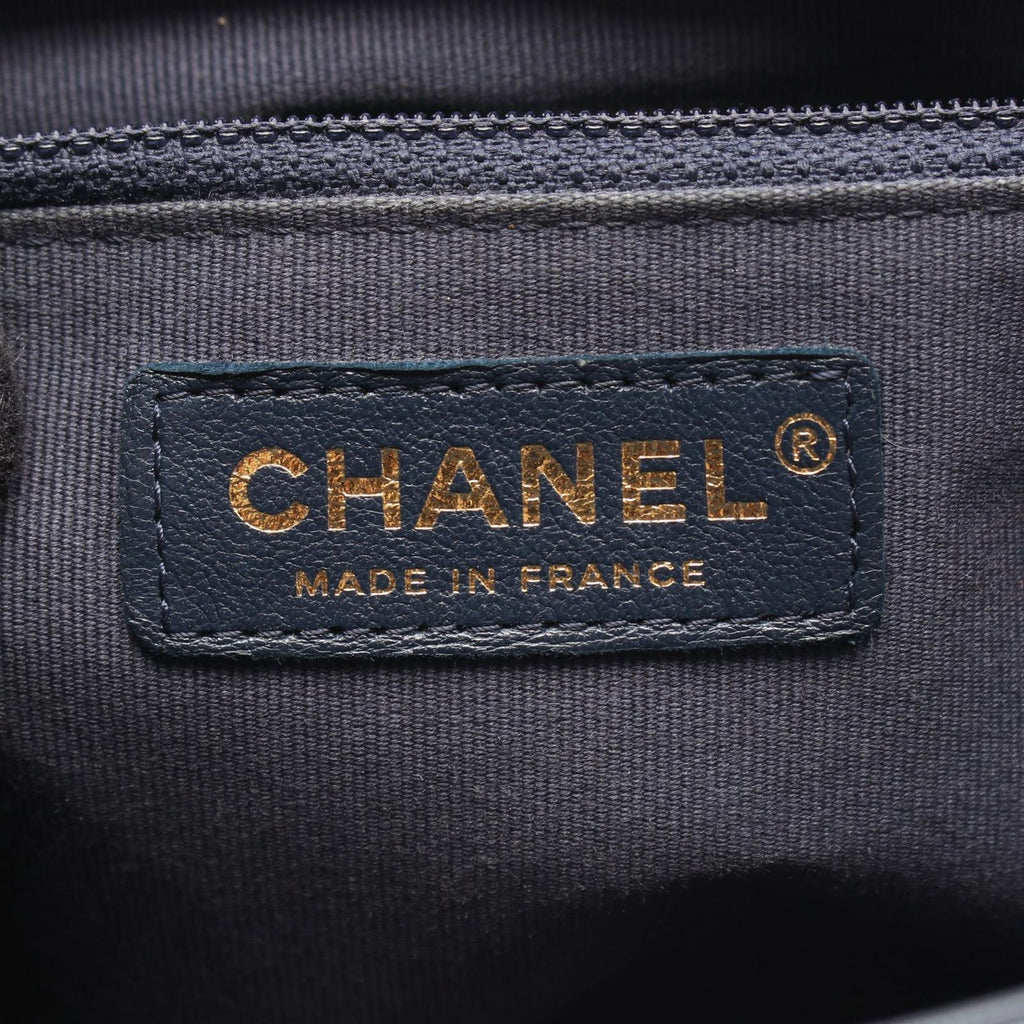 Chanel Shoulder Bag Quilted Navy Lambskin Small Flap Chain — view 4
