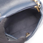 Chanel Shoulder Bag Quilted Navy Lambskin Small Flap Chain — view 3