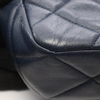 Chanel Shoulder Bag Quilted Navy Lambskin Small Flap Chain — view 8