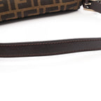 Fendi Handbag Zucca Mamma Bucket Black Brown Canvas Leather — view 9