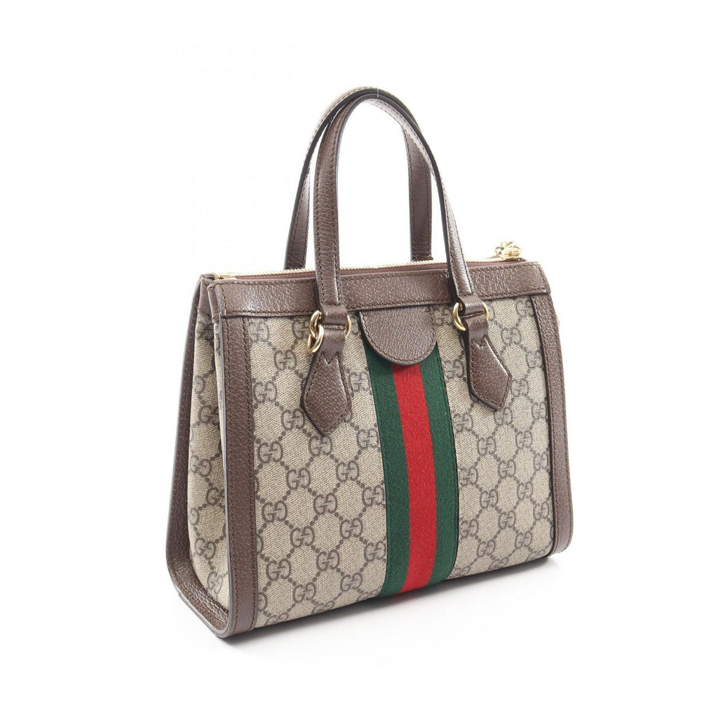 Gucci Tote Ophidia GG Small 2-Way Beige Brown Canvas Leather — view 2