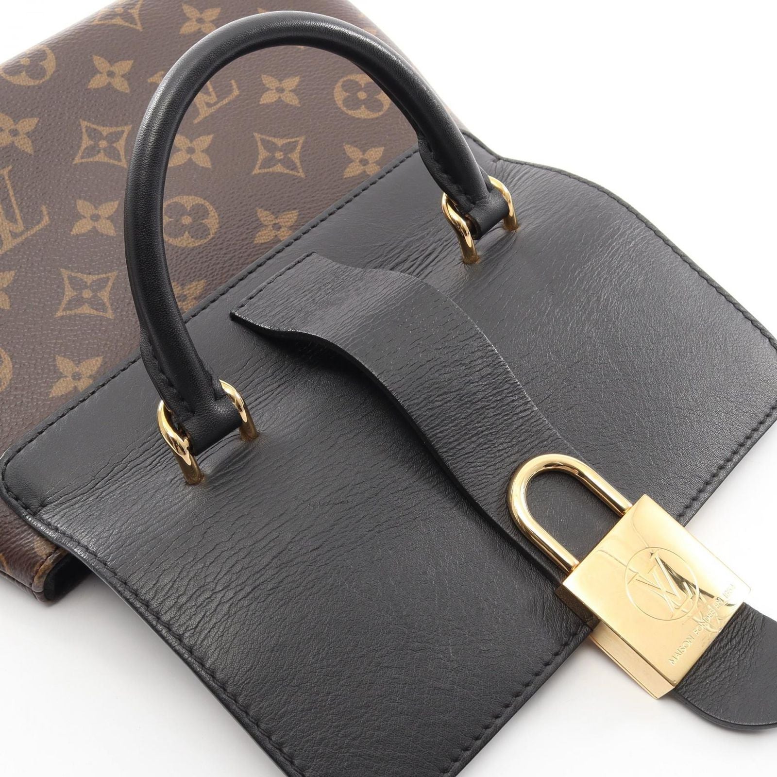 Louis Vuitton Handbag Locky BB Monogram Noir 2-Way Canvas Leather — view 7