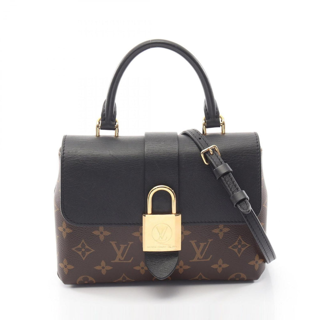 Louis Vuitton Handbag Locky BB Monogram Noir 2-Way Canvas Leather