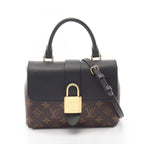 Louis Vuitton Handbag Locky BB Monogram Noir 2-Way Canvas Leather