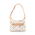 Louis Vuitton Shoulder Bag Monogram Multicolor Blanc Canvas Leather Boulogne