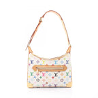 Louis Vuitton Shoulder Bag Monogram Multicolor Blanc Canvas Leather Boulogne
