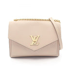 Louis Vuitton Shoulder Bag My Lockme Gray Leather Chain