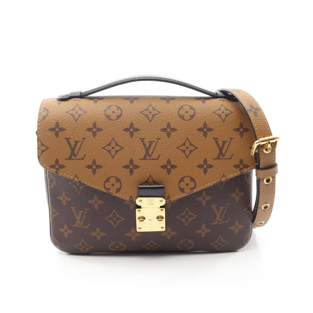 Louis Vuitton Handbag Pochette Metis MM Monogram Reverse 2-Way Canvas Leather