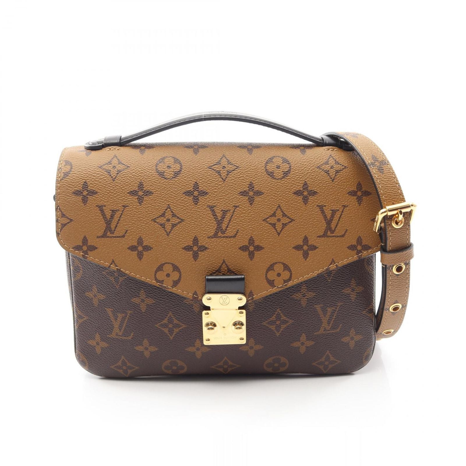 Louis Vuitton Handbag Pochette Metis MM Monogram Reverse 2-Way Canvas Leather