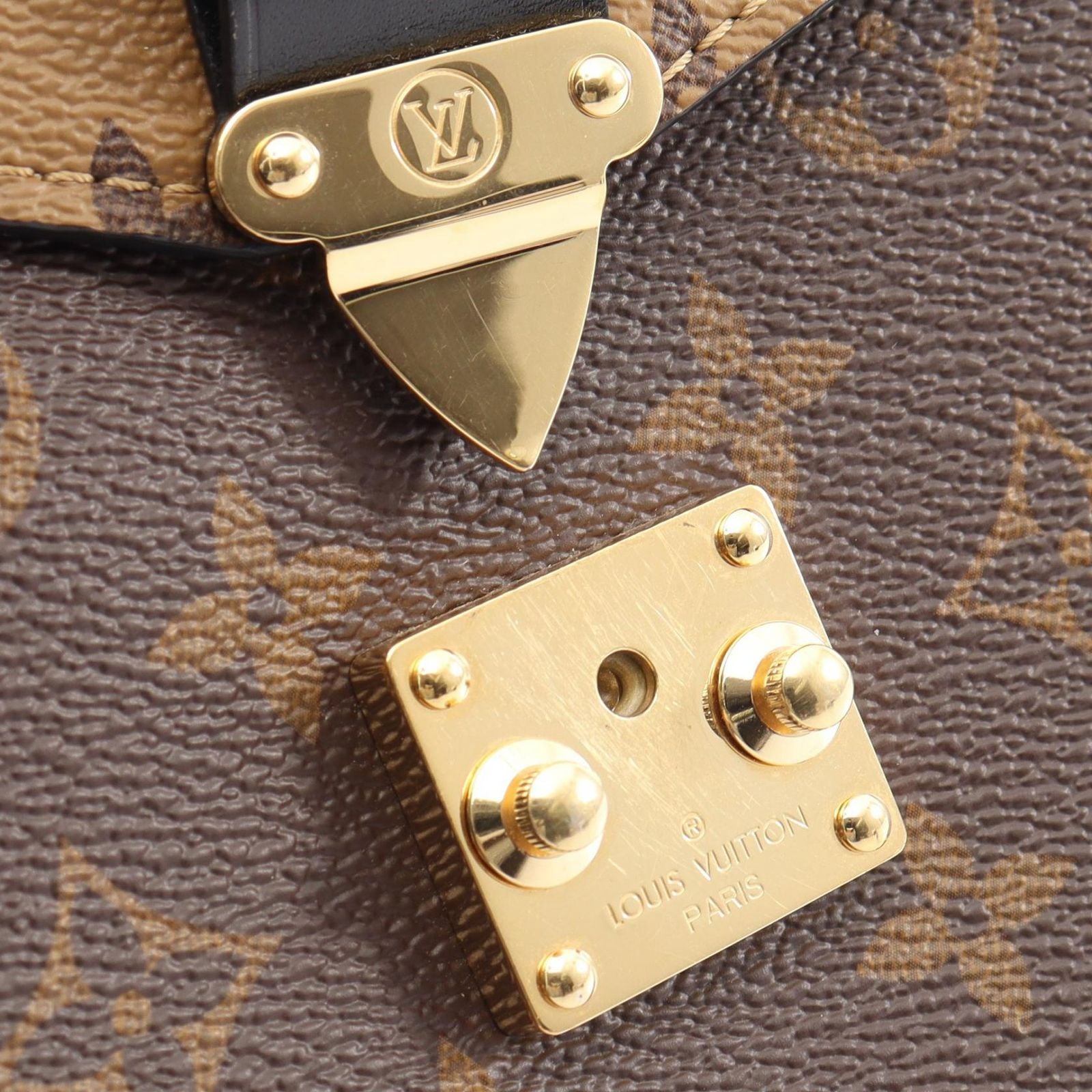Louis Vuitton Handbag Pochette Metis MM Monogram Reverse 2-Way Canvas Leather — view 9