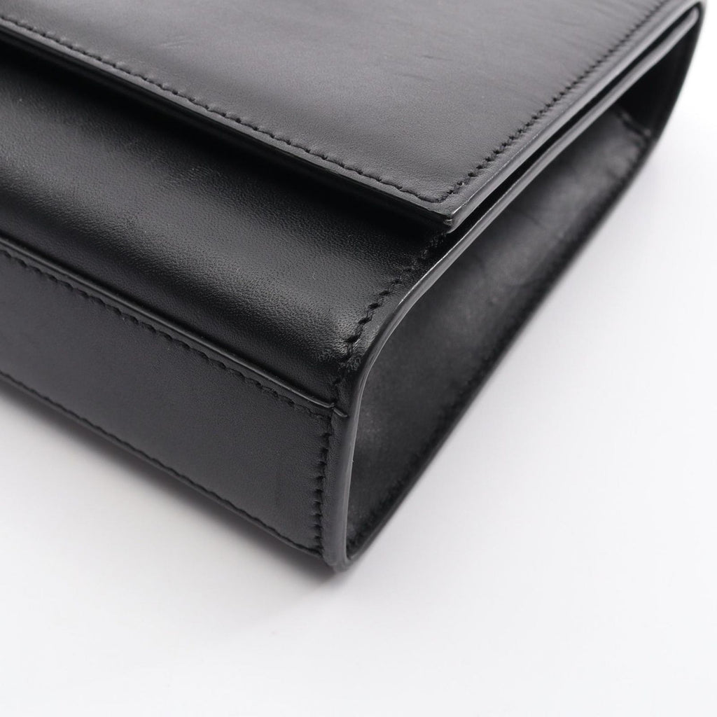 Saint Laurent Paris Shoulder Bag Kate Monogram Black Leather Tassel — view 5