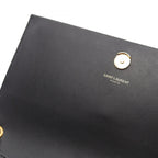 Saint Laurent Paris Shoulder Bag Kate Monogram Black Leather Tassel — view 9