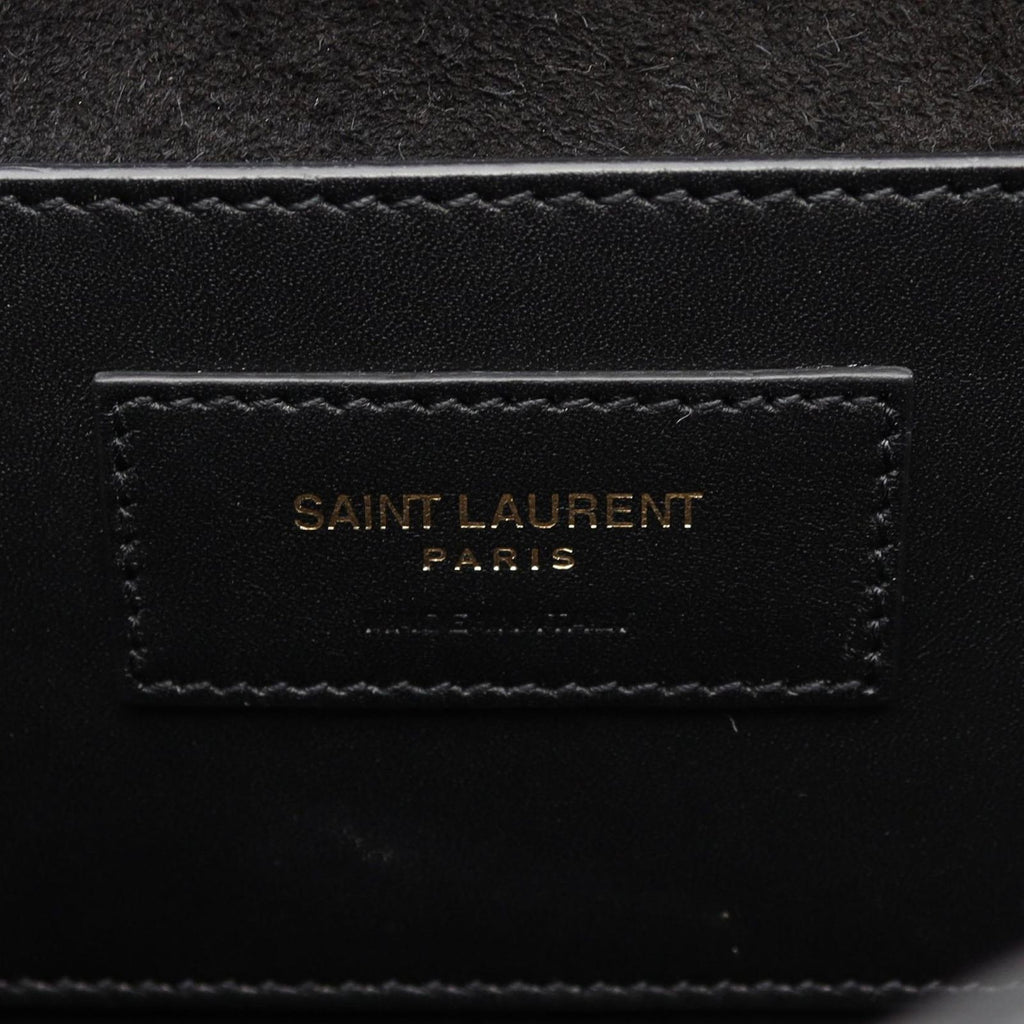 Saint Laurent Paris Shoulder Bag Kate Monogram Black Leather Tassel — view 4