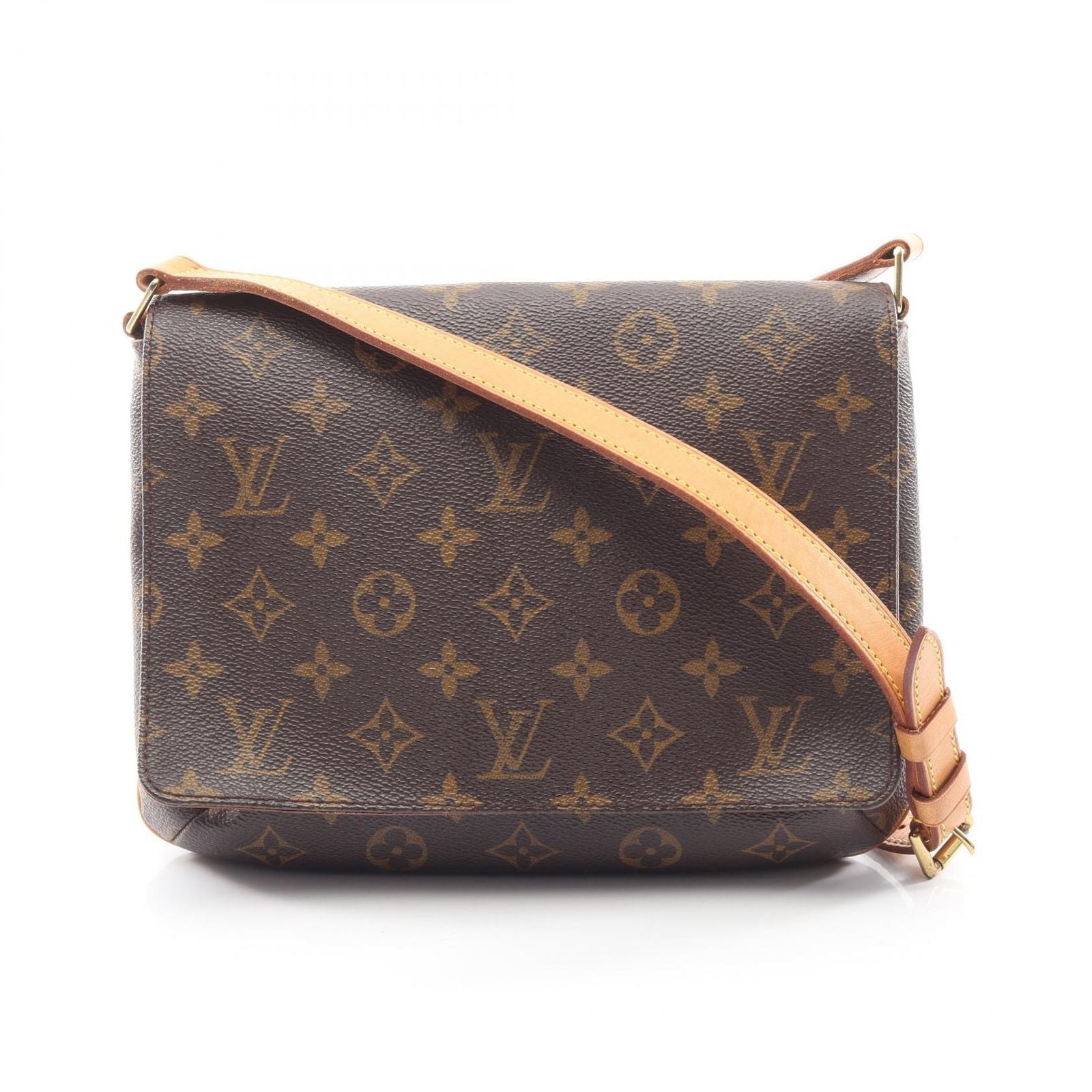 Louis Vuitton Shoulder Bag Musette Tango Long Strap Monogram Canvas Leather