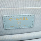 Chanel Shoulder Bag Quilted Mini Smoki Blue Lambskin Mini Chain Wallet — view 4