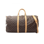 Louis Vuitton Boston Bag Keepall Bandouliere 55 2-Way Canvas Leather