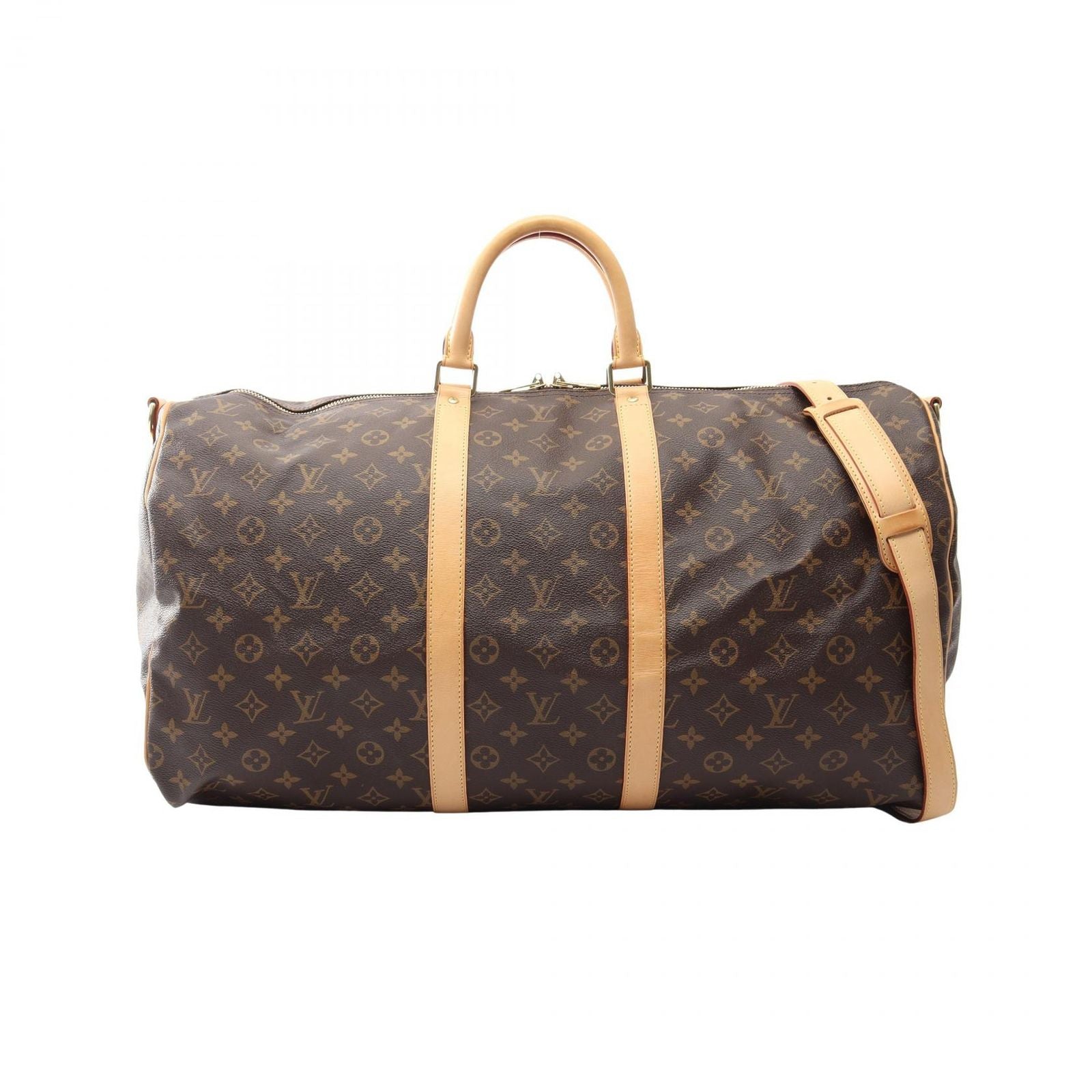 Louis Vuitton Boston Bag Keepall Bandouliere 55 2-Way Canvas Leather