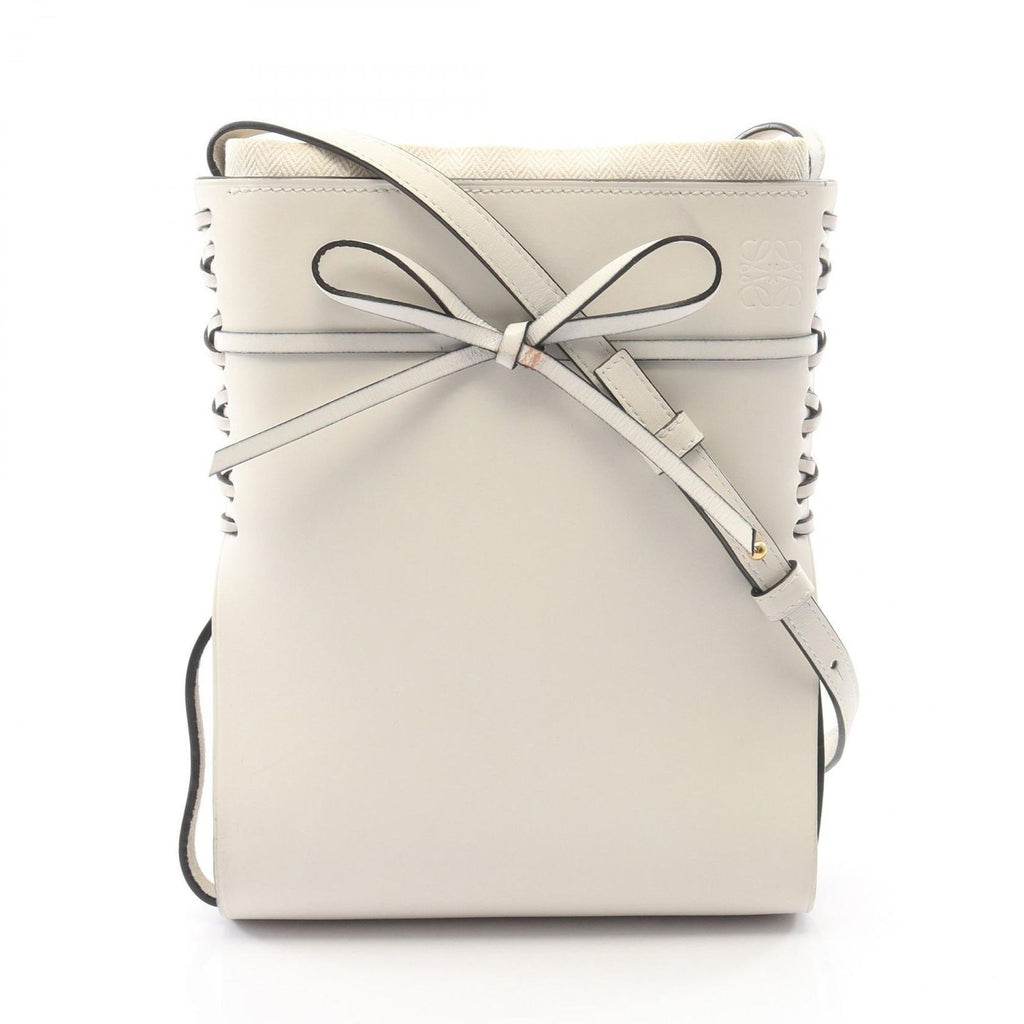 Loewe Shoulder Bag Ikebana White Leather