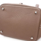 Hermes Handbag Picotin Lock MM Etoupe Leather — view 9