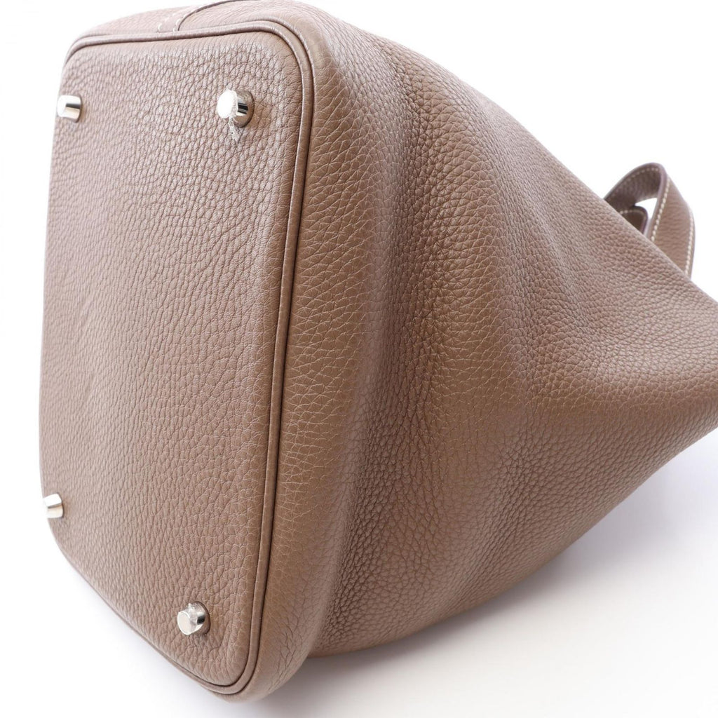 Hermes Handbag Picotin Lock MM Etoupe Leather — view 6