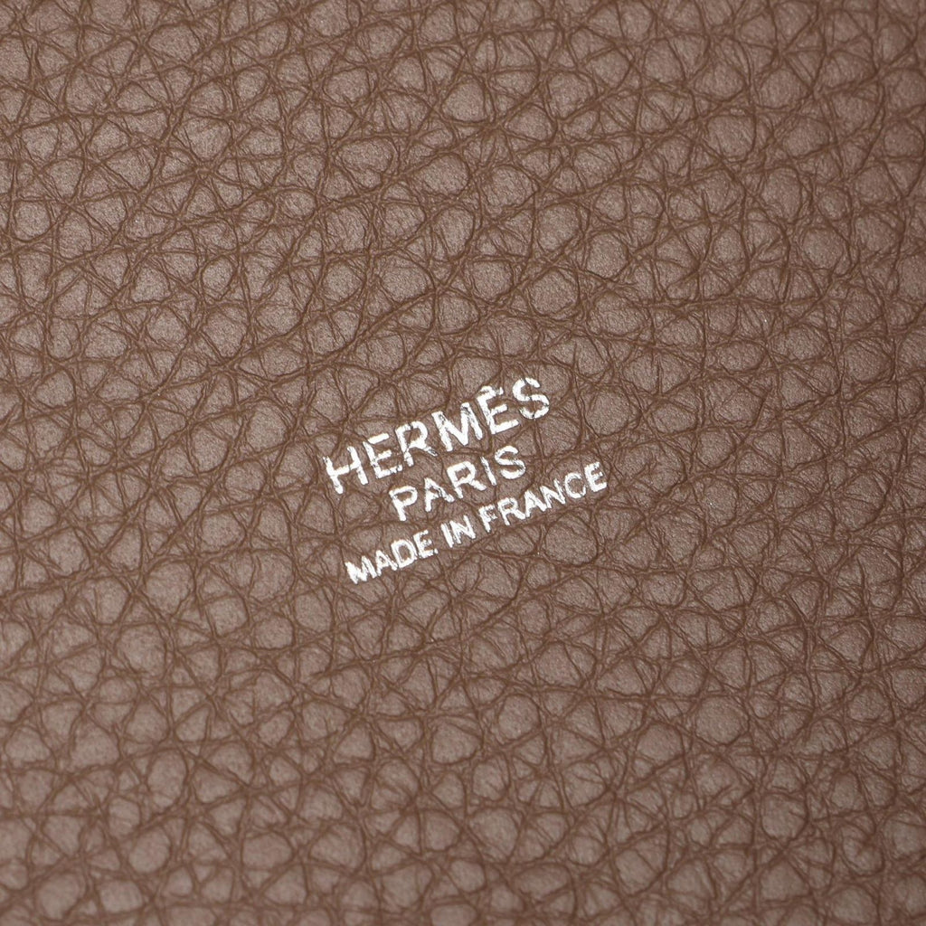 Hermes Handbag Picotin Lock MM Etoupe Leather — view 4