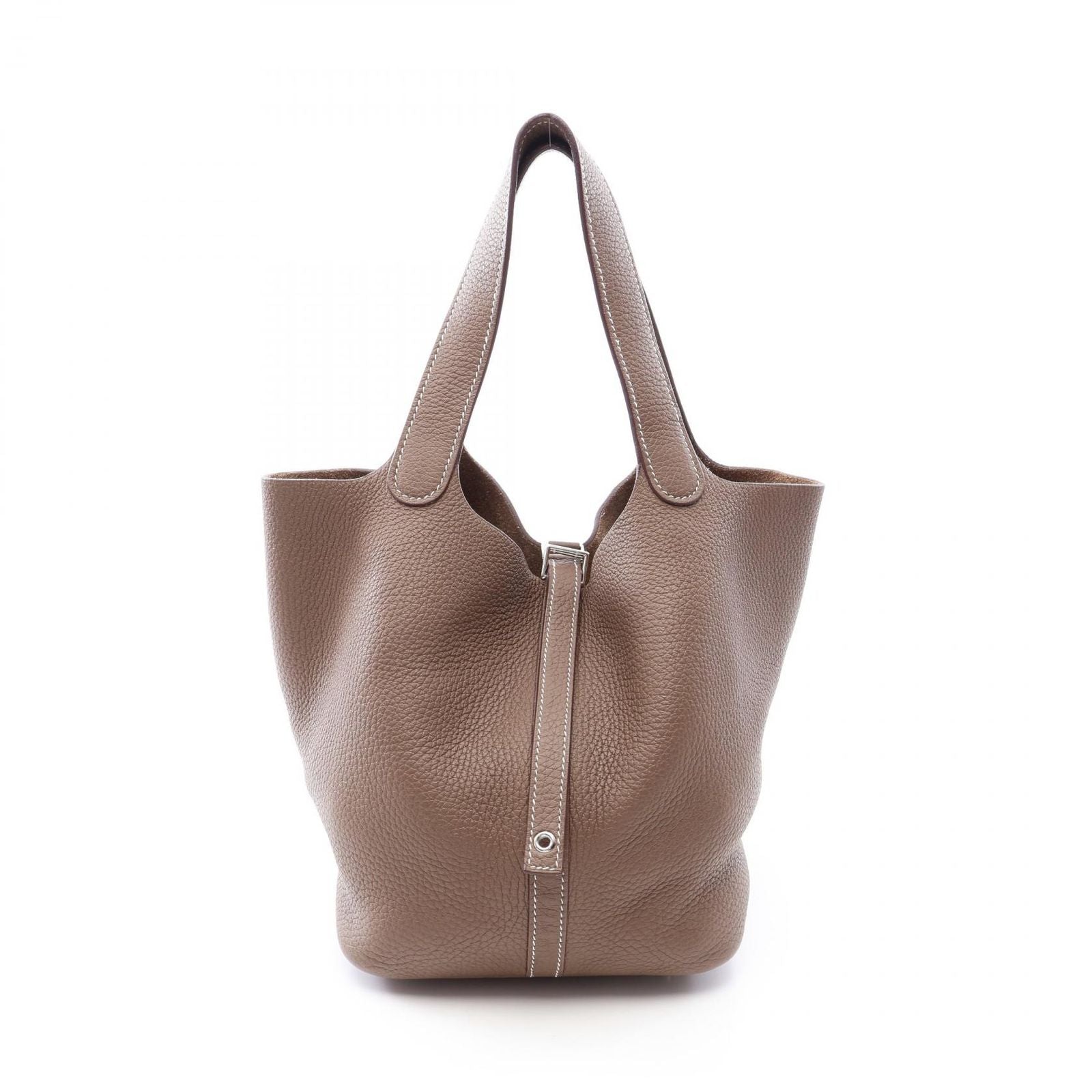 Hermes Handbag Picotin Lock MM Etoupe Leather