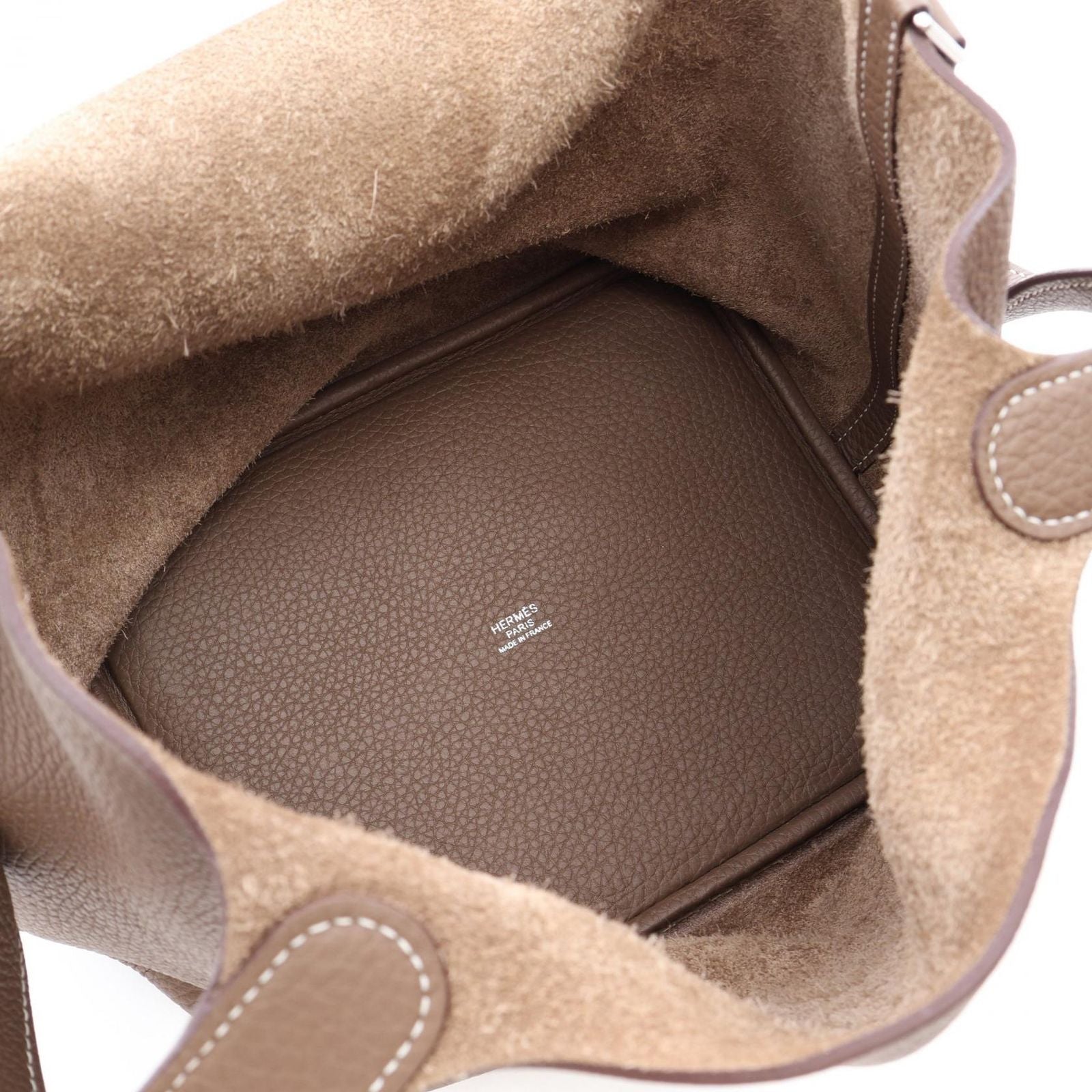 Hermes Handbag Picotin Lock MM Etoupe Leather — view 3