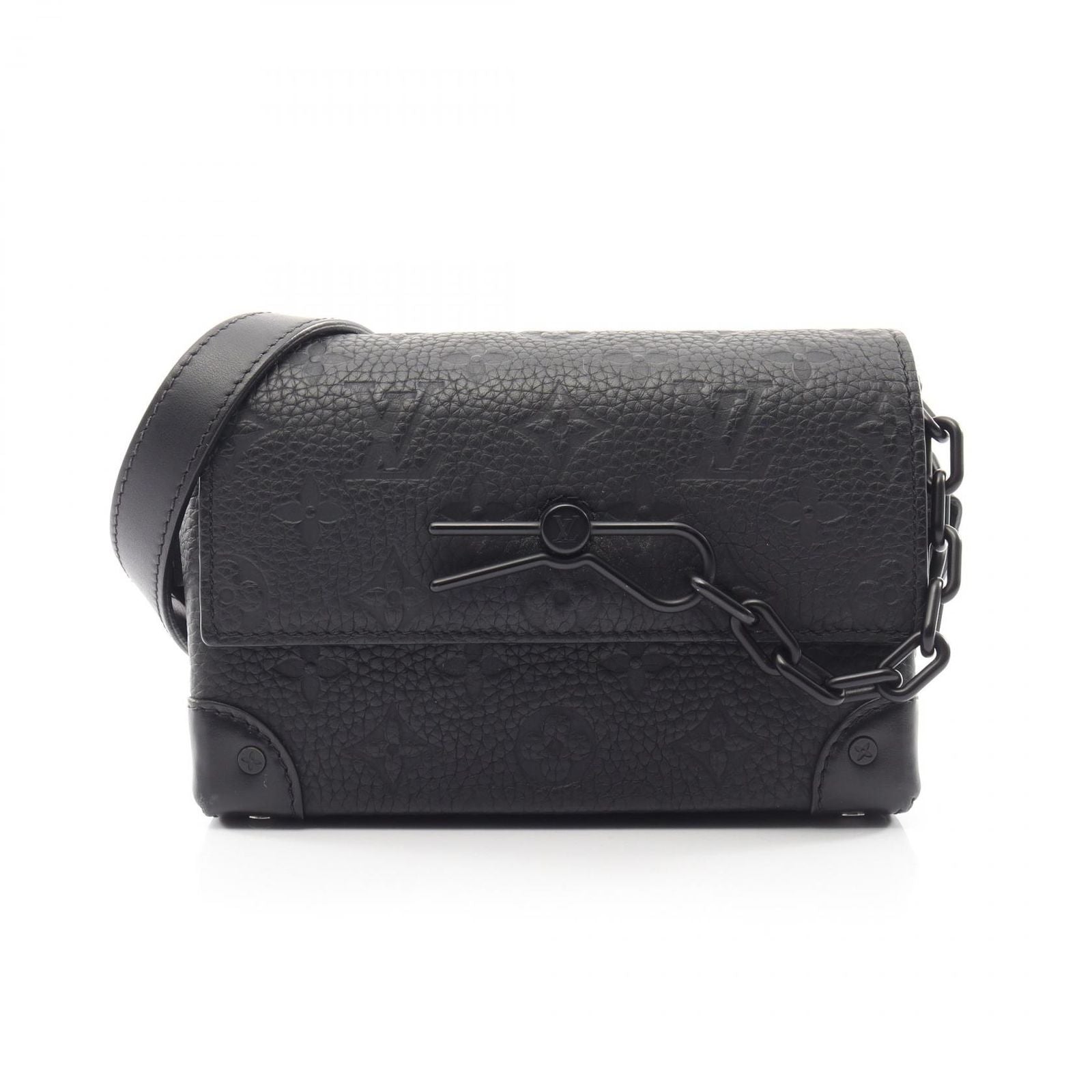 Louis Vuitton Shoulder Bag Steamer Wearable Wallet Noir Leather