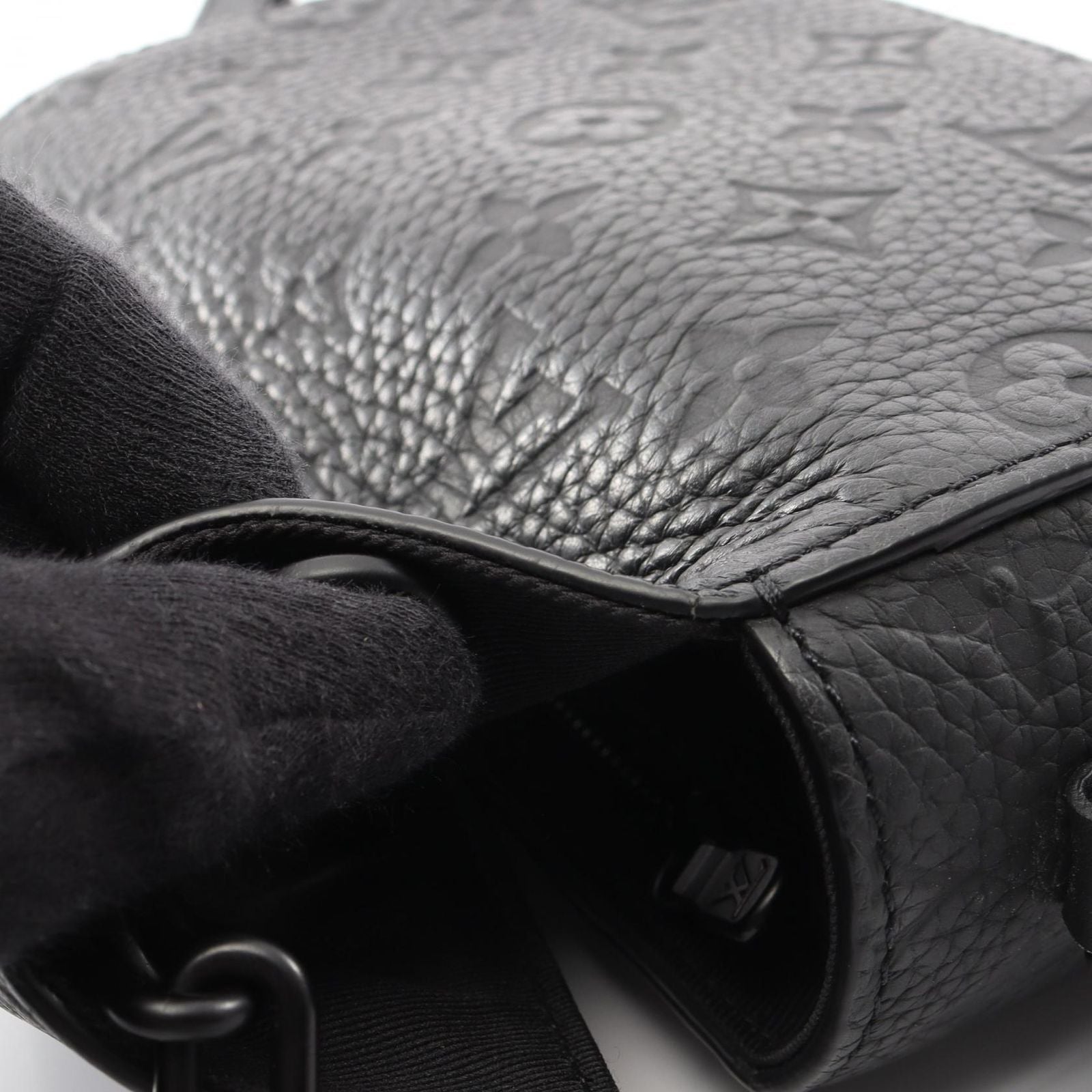 Louis Vuitton Shoulder Bag Steamer Wearable Wallet Noir Leather — view 8