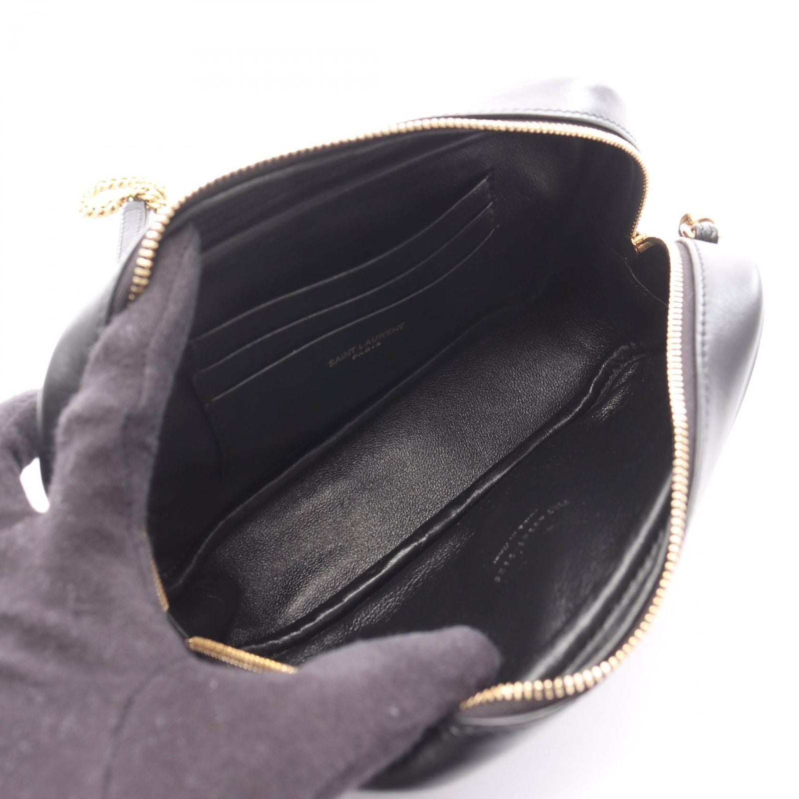 Saint Laurent Paris Shoulder Bag Lou Leather Chain — view 3