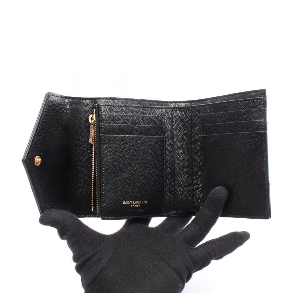 Saint Laurent Paris Trifold Wallet Monogram Leather — view 3