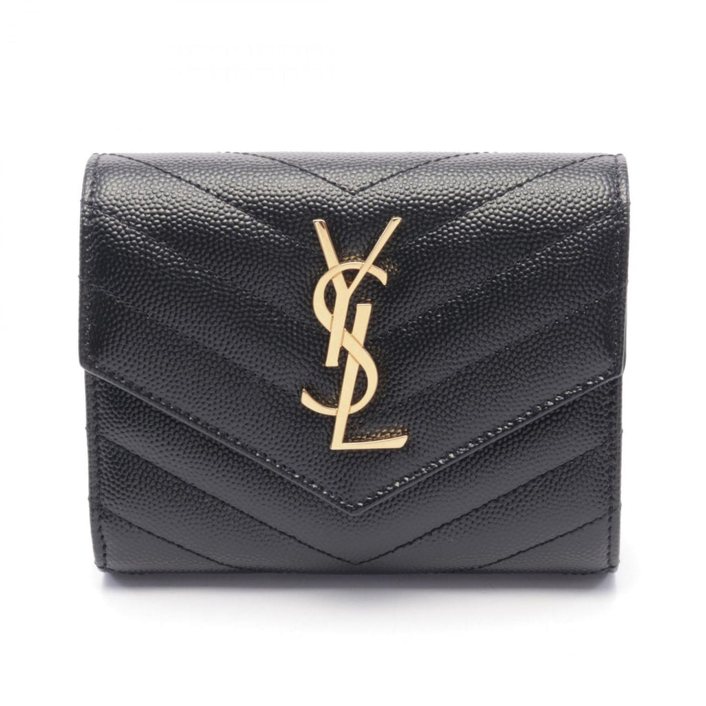 Saint Laurent Paris Trifold Wallet Monogram Leather