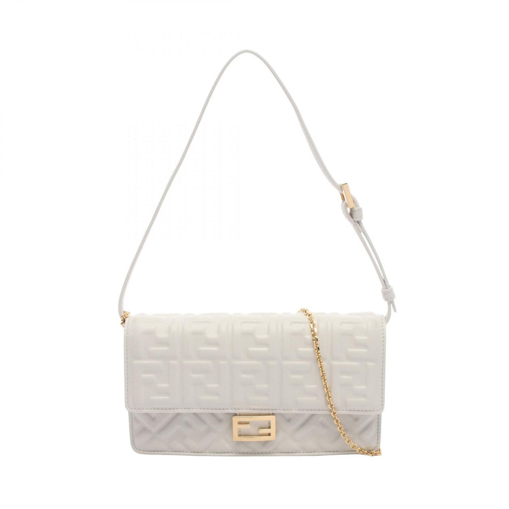 Fendi Shoulder Bag Baguette Zucca Leather