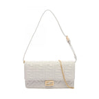 Fendi Shoulder Bag Baguette Zucca Leather