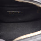 Chanel Shoulder Bag Quilted Vanity 2-Way Black Leather CC Logo Chain — view 7