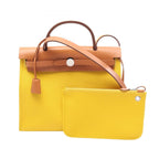 Hermes Handbag Herbag Zip PM 2-Way Jo Nunapur Canvas Leather Zip PM Natural