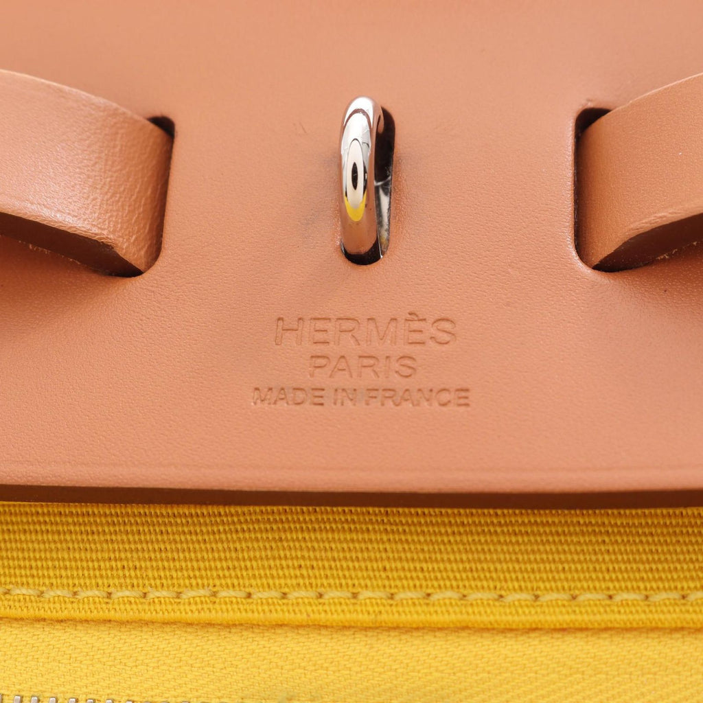 Hermes Handbag Herbag Zip PM 2-Way Jo Nunapur Canvas Leather Zip PM Natural — view 4