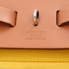 Hermes Handbag Herbag Zip PM 2-Way Jo Nunapur Canvas Leather Zip PM Natural — view 4