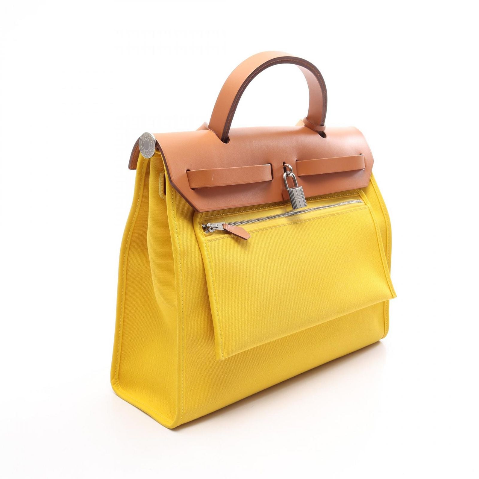 Hermes Handbag Herbag Zip PM 2-Way Jo Nunapur Canvas Leather Zip PM Natural — view 2